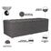 Calçadeira Recamier Baú Para Cama De Casal King Dália 195x50 cm W01 Linho Cinza Escuro - Lyam