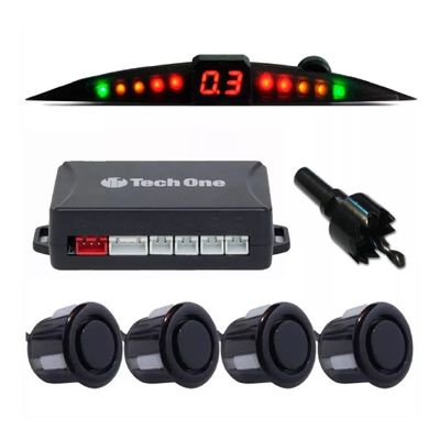Sensor Estacionamento Ré Preto Com Visor Slim Onix 2013/2023