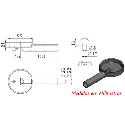 Queimador Econômico Simples Reto Fogão Industrial Ferro 10cm