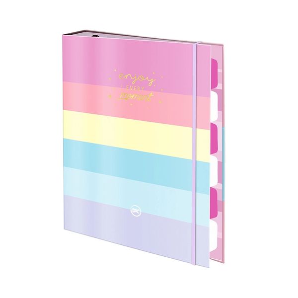 Caderno Colegial Dac Argolado Capa Dura 1/4 Enjoy Candy Color 48 Folhas