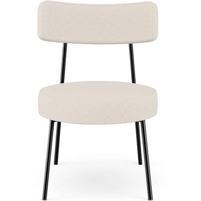 Poltrona Decorativa Para Sala De Estar Base Fixa Londres L02 Linho Bege - Lyam