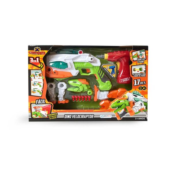 X Changers Junior Modelo Dino Velociraptor 3 em 1 Emite Luz e Som Indicado para +3 Anos Verde Multikids - BR892 BR892 X Changers Junior Modelo Dino Velociraptor 3 em 1 Emite Luz e Som Indicado para +3 Anos Verde Multikids - BR892 BR892