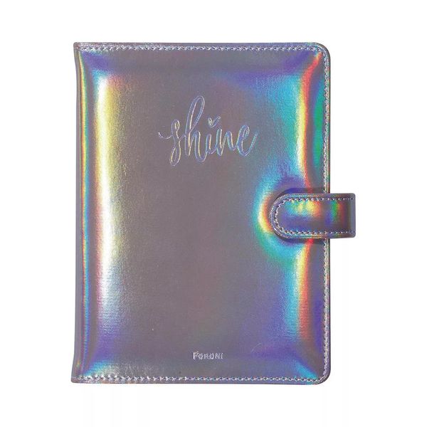 Agenda Brochura Foroni Capa Soft Metalizada Shine Top 96 Folhas Capas Diversas - Item Sortido