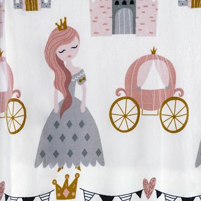 Cobertor Carrosel Solteiro Infantil Mantinha Flannel Estampada 01 Peça - Little Princess
