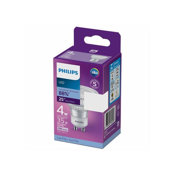 Kit 10 Lâmpada Led Philips dicróica BV GU10 Branca Fria - 4W