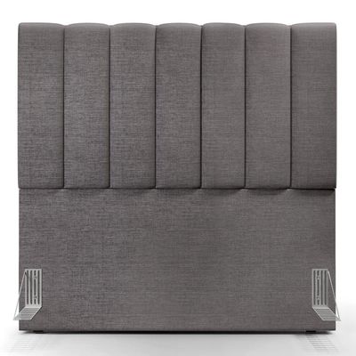 Cabeceira Cama Box Painel Solteiro 100 cm Dália W01 Linho Cinza Escuro - Lyam Decor