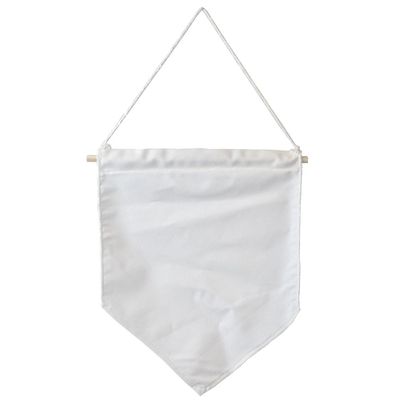 Flâmula Tecido Sarja com Suporte Madeira 31x24cm Cru