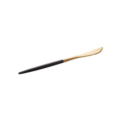 Faqueiro Kyoto Wolff em Inox Dourado com Cabo Preto 24 Peças