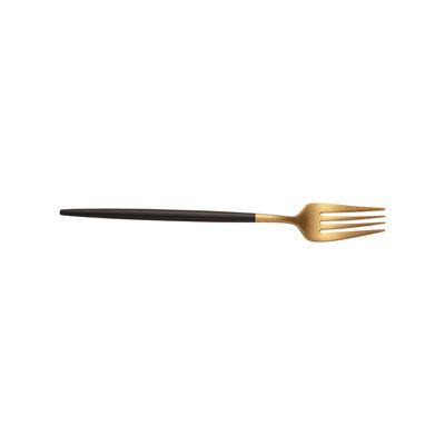 Faqueiro Kyoto Wolff em Inox Dourado com Cabo Preto 24 Peças