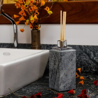 Difusor Vareta Essências Aromas Banheiro Ambiente Prata 7cm