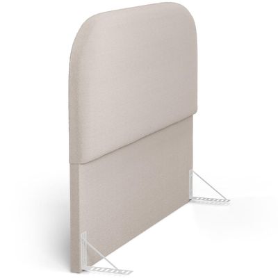 Cabeceira Cama Box Queen 160cm Orgânica Lanna W01 Bouclê Creme - Lyam Decor