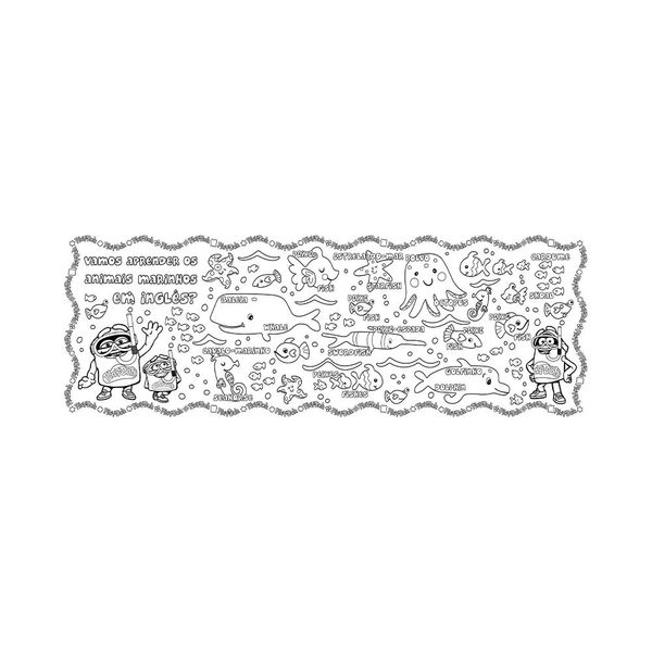 Tapete Playdoh para Colorir Bilíngue