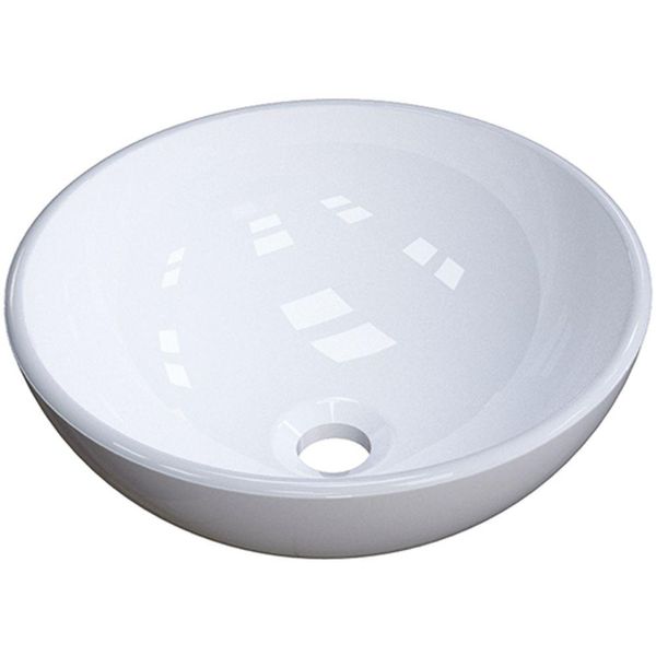 Cuba de Apoio Redonda C01 Para Banheiro R35W Branco - Lyam Decor Cuba de Apoio Redonda C01 Para Banheiro R35W Branco - Lyam Decor