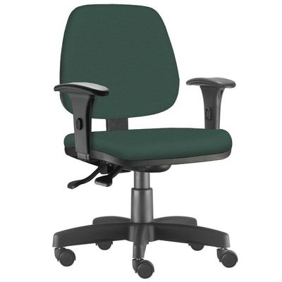Cadeira Giratória Job L02 Executiva Ergonômica Escritório Crepe Verde Musgo - Lyam Decor
