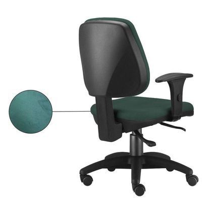 Cadeira Giratória Job L02 Executiva Ergonômica Escritório Crepe Verde Musgo - Lyam Decor