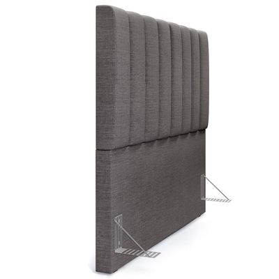 Cabeceira Cama Box Casal 140 cm Dália W01 Linho Cinza Escuro - Lyam Decor