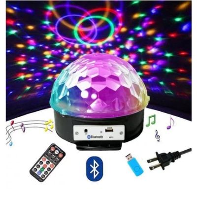 Globo Mágico Meia Bola Led Cristal Lk-308 Music