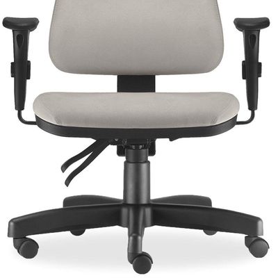 Cadeira de Escritório Giratória Executiva Ergonômica Sky L02 Suede Bege - Lyam Decor