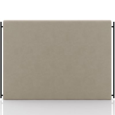 Cabeceira Cama Box Queen 160cm Estofada Goya P05 Suede Bege - Lyam Decor