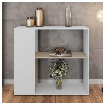 Aparador Buffet Decorativo 1 Prateleira Opala Branco Caemmun