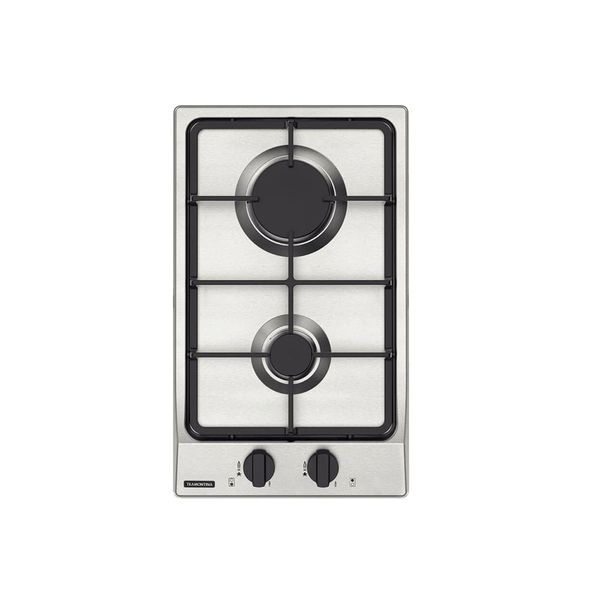 Cooktop de Embutir 2 Bocas a Gás Inox Trempes de Ferro Dominó FF 2GX 30 Bivolt Tramontina