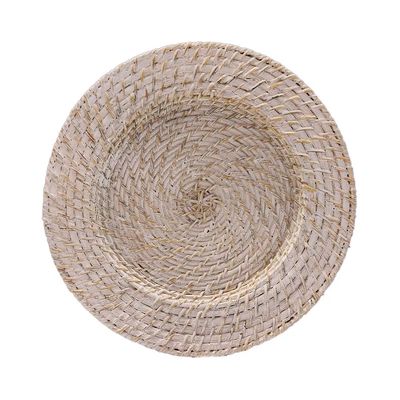 Sousplat em Rattan Casa Ambiente Branco 32cm
