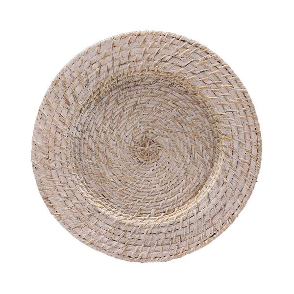 Sousplat em Rattan Casa Ambiente Branco 32cm