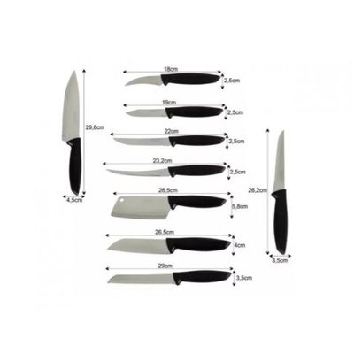 Conjunto De Facas Tramontina 9 Peças Plenus Preto Original