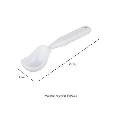 Colher de Sorvete Preta Aluminio Injetado