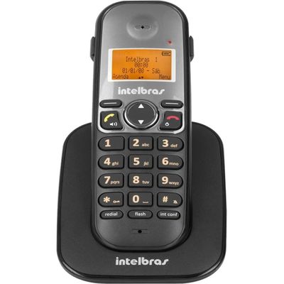 Telefone Ramal Digital Adicional Sem Fio Intelbras Ts 5121 Preto