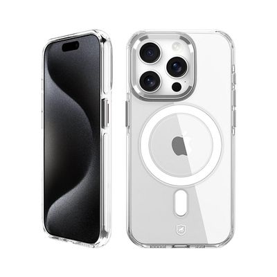 Kit Capa MagSafe Crystal Armor e Pelicula Coverage 5D Pro Preta para iPhone 15 Pro - Gshield