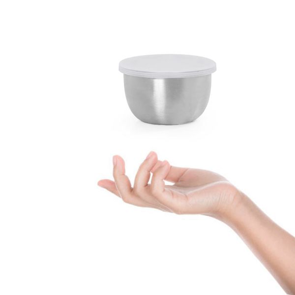 Tigela Bowl Mini Inox e Tampa Doces Figer Food Buffet 210ml Tigela Bowl Mini Inox e Tampa Doces Figer Food Buffet 210ml