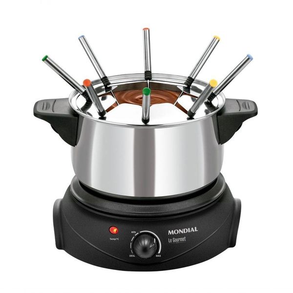 Panela Elétrica De Fondue Elétrico Le Gourmet Ii Fd-02 127v-preto/prata 110