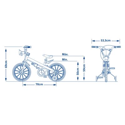 Bicicleta Infantil Aro 16 Com Rodinhas De Treinamento Nathor Bike Criança Menina Pixie Com Garrafinha