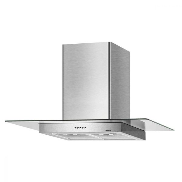 Coifa de Parede Flat 90cm Inox com Vidro Temperado 127v