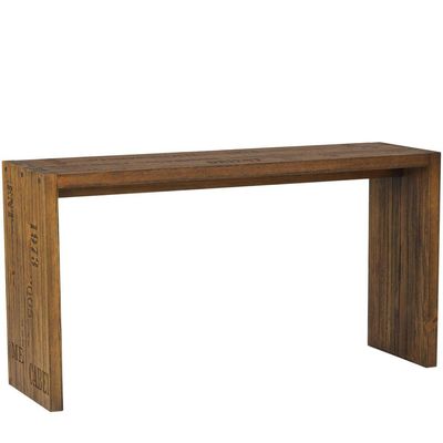 Aparador para Sala de Estar Flauer com Gravura Madeira Maciça Rustic Brown - Gran Belo