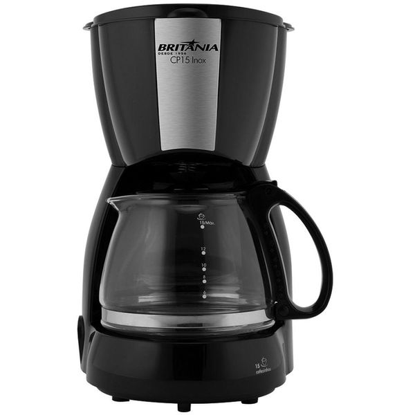 Cafeteira Inox Preto Britânia 127V CP15