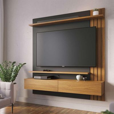 Home Painel Suspenso 150cm Ripado Railay Off White/Freijó G73 - Gran Belo