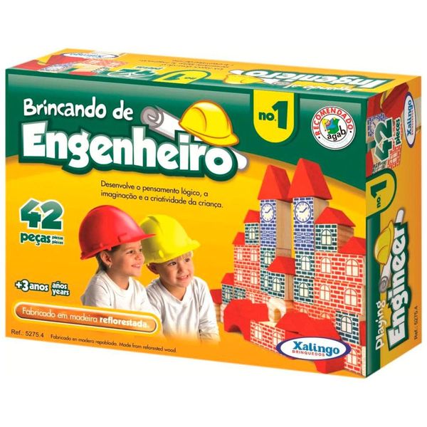 Brincando de Engenheiro 42 Peças - Xalingo