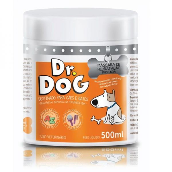 máscara hidratação cães gato Dr. Dog óleo coco pele sensível