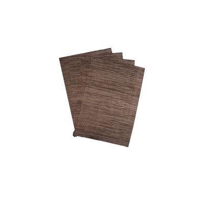 Jogo Americano Retangular com Trama Sintética Marrom Claro e Marrom Escuro 4pçs - Art Stillos Marrom