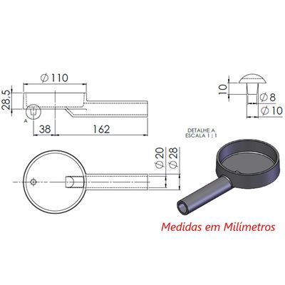 Queimador Simples Completo Fogão Industrial Ferro N02 11cm