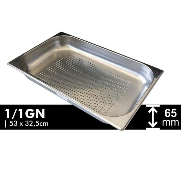 Cuba Perfurada Inox 1/1 Gn 65 para Buffet Chefline