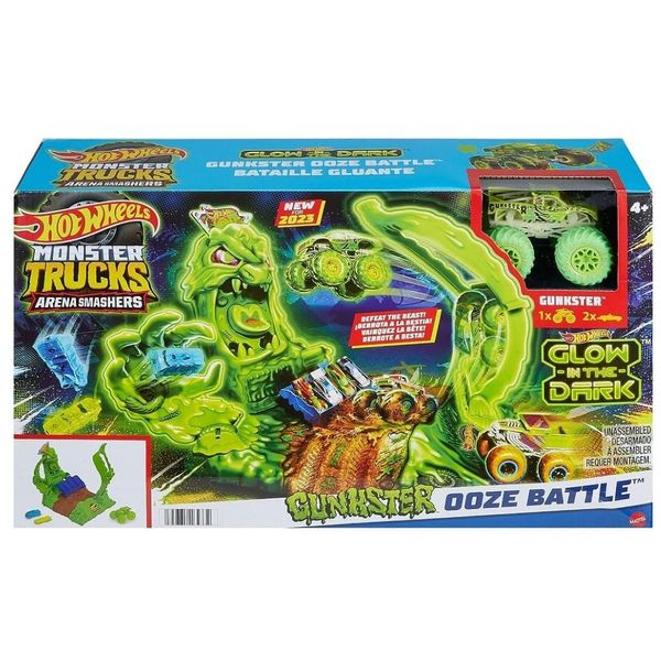 Hot Wheels Monster Trucks Arena Glow In Dark - Mattel