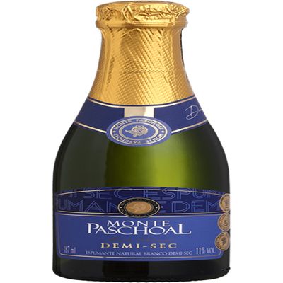 MINI ESPUMANTE MONTE PASCHOAL DEMI-SEC BRANCO 187ML