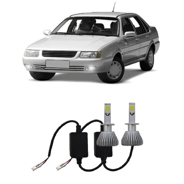 Kit Lâmpadas Super Led Farol de Milha Vw Santana 1985 à 2006