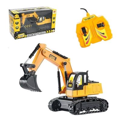 Carro Controle com Fio Escavadeira DMT6456 DM Toys