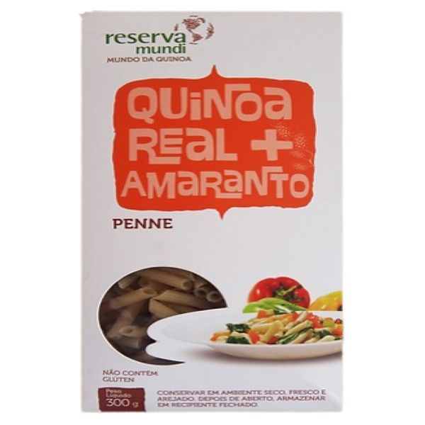 Macarrão Penne de Quinoa Tradicional Sem Glúten Reserva Mundi 300g