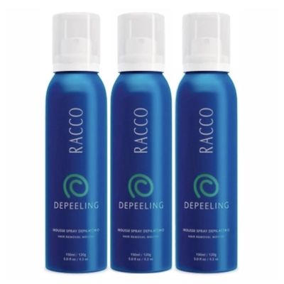 Kit com 3 Mousse Depilatório Depeeling Racco 150ml