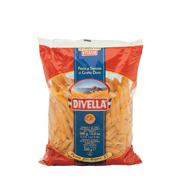 MACARRÃO DIVELLA 27 PENNE ZITI RIGIGATE 500G